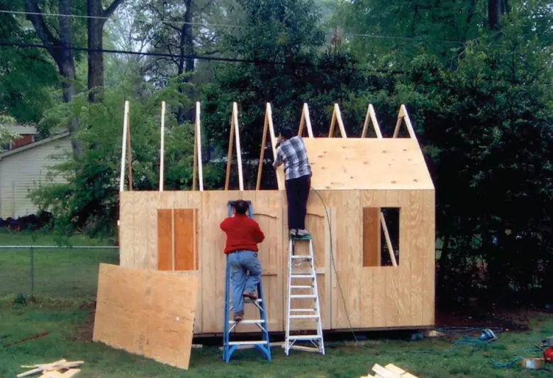 On-site shed framing and construction