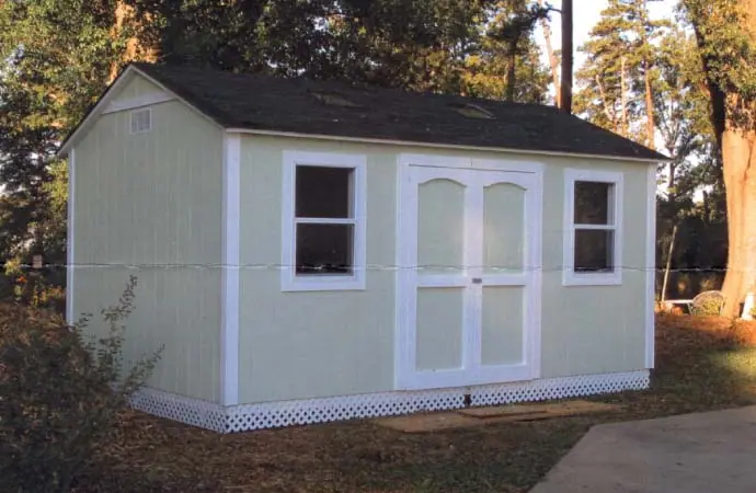 The Gable storage building — high sidewalls and gable roof, maximum storage